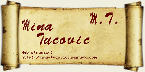 Mina Tucović vizit kartica